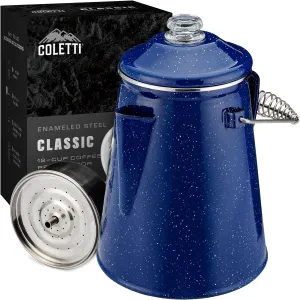 Campfire Caffeine Machine: Brew Up a Storm for Your Whole Tent City (Blue, 12 Mugger)