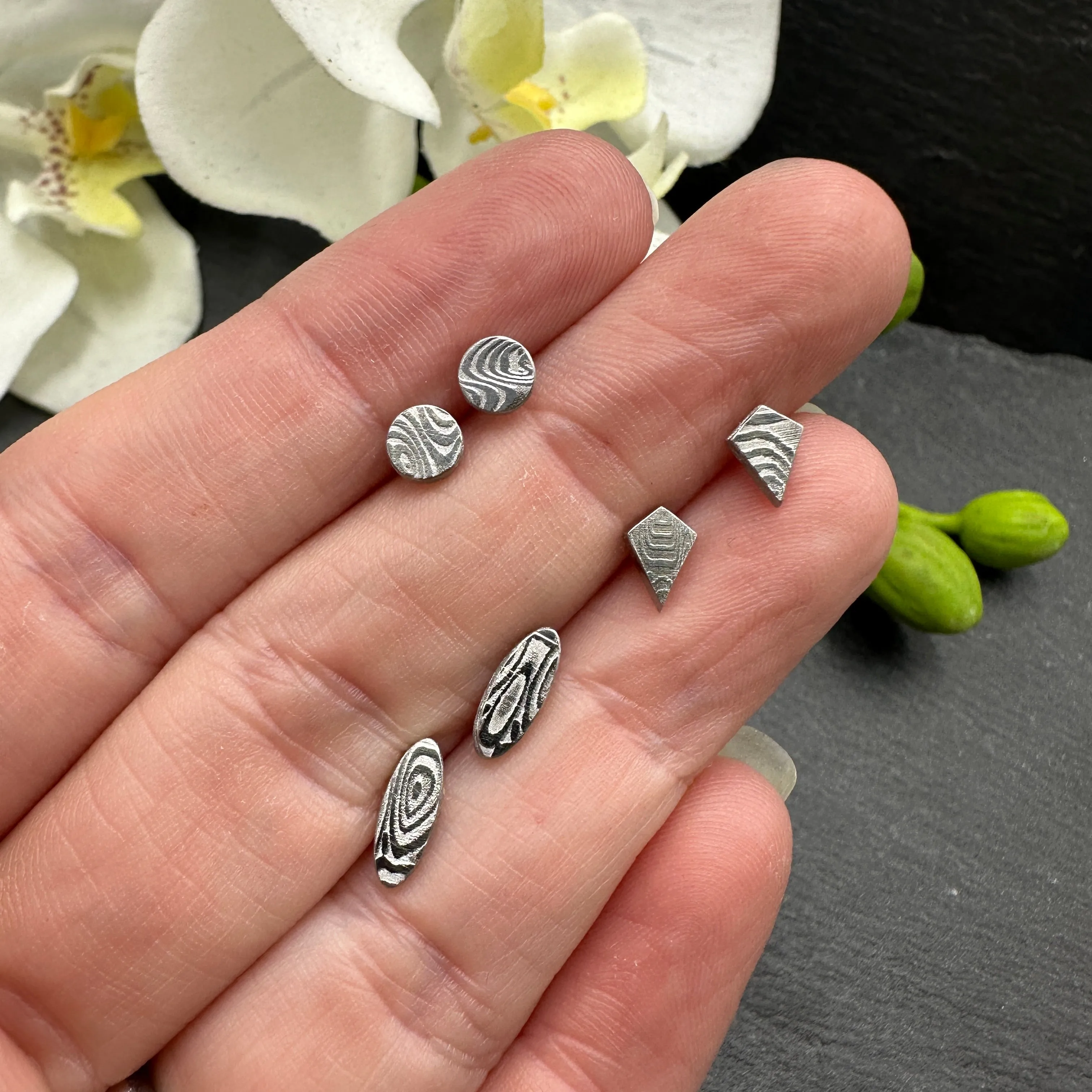 Damascus Stud Earrings