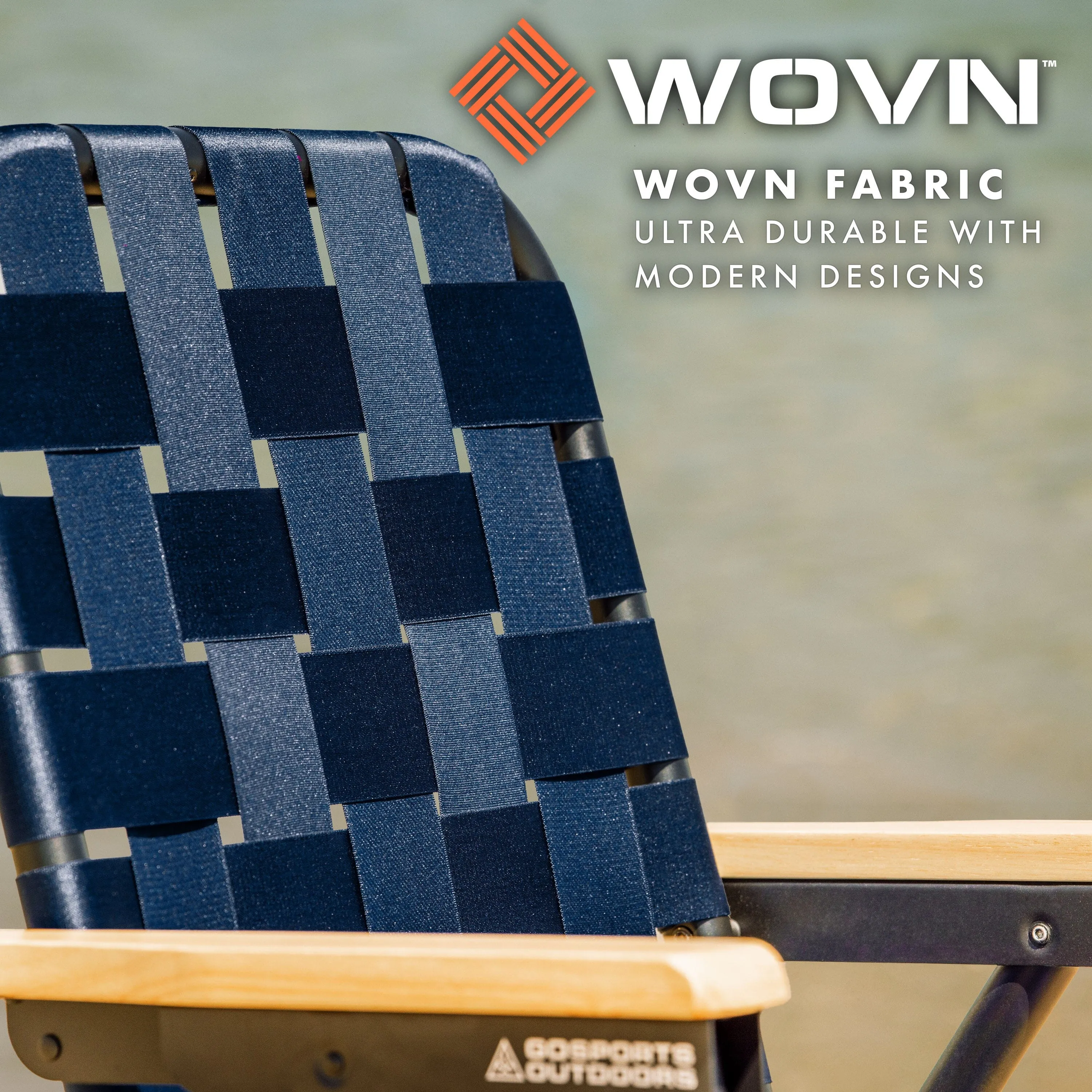 GoSports Outdoors WOVN Premium Beach & Camping Chair - NAVY