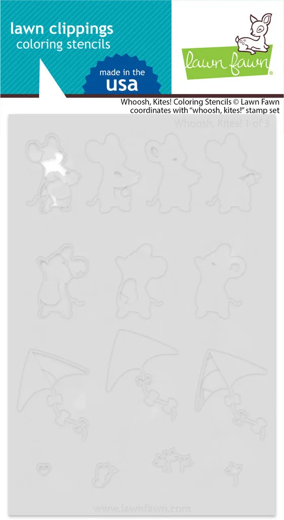 LAWN FAWN: Whoosh, Kites! | Coloring Stencil